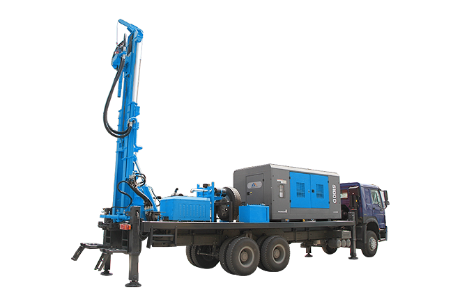 Truck mounted water well drilling rig